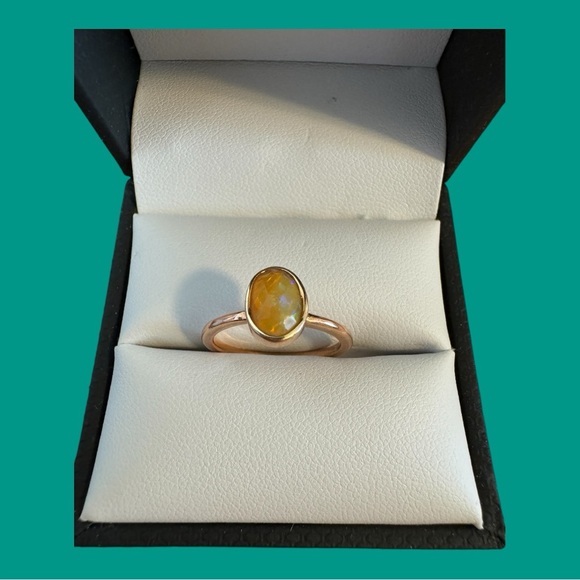 Jewelry - Opal Rose 14k Rose Gold Ring - Size 5